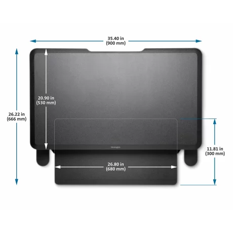 SUPORT ERGONOMIC KENSINGTON SmartFit, birou de lucru cu pozitie sezut/in picioare, negru, &quot;K52804WW&quot;