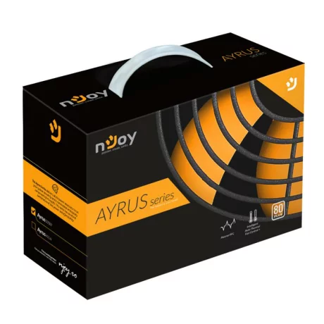 SURSA NJOY Ayrus 500, 500 W, ATX 12V V2.3, fan 120 mm x 1, 80 Plus, &quot;PWPS-050P02Y-BU01B&quot;