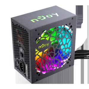 SURSA NJOY Freya 500, 500 W, ATX 12V V2.3, fan RGB 120 mm x 1, 80 PLUS Bronze - compatibila, &quot;PSAT-050ARAF-BU01B&quot;