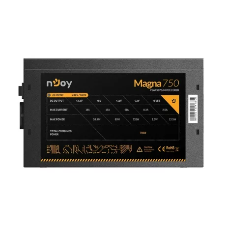 SURSA NJOY  MAGNA, 750 W, ATX 12V V2.3, fan 140 mm x 1, 80 PLUS Bronze - compatibila, &quot;PSAT5075A4MCECO01B&quot;