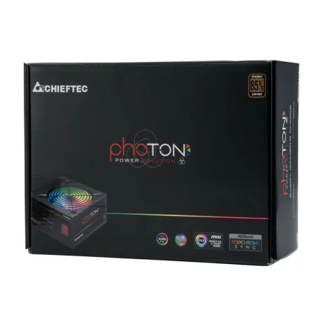 SURSA CHIEFTEC 650W (real), Photon series, modulara, fan 12cm RGB, compatibila 80PLUS Bronze, &gt;85% eficienta, 1x CPU 4+4, 4x PCI-E (6+2), 6x SATA &quot;CTG-650C-RGB&quot;