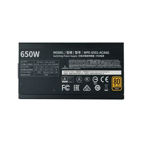 SURSA COOLER MASTER  650W (real), MWE Gold 650 V2, silent HDB fan 120mm, 80 Plus Gold, 4x PCI-E (6+2), 8x S-ATA, modulara &quot;MPE-6501-AFAAG-EU&quot;
