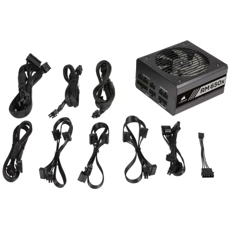 SURSA CORSAIR RM650x, 650 W, modulara, ATX 12V V2.4, fan 135 mm x 1, 80 Plus Gold, &quot;CP-9020178-EU&quot;