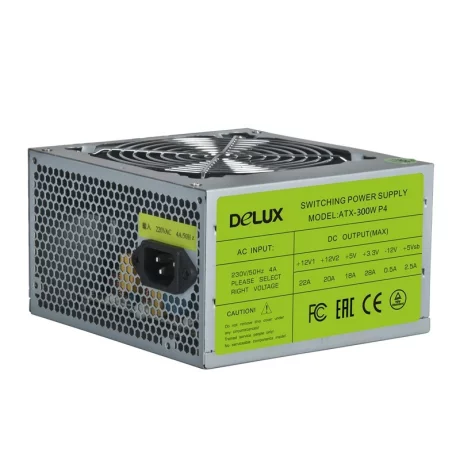 SURSA DELUX 550 (350W for 550W Desktop PC), Fan 12cm, Conector 20+4 pini, 2xSATA, 2xMolex, 1xSmall 4 pini, &quot;DLP-30D-550&quot;