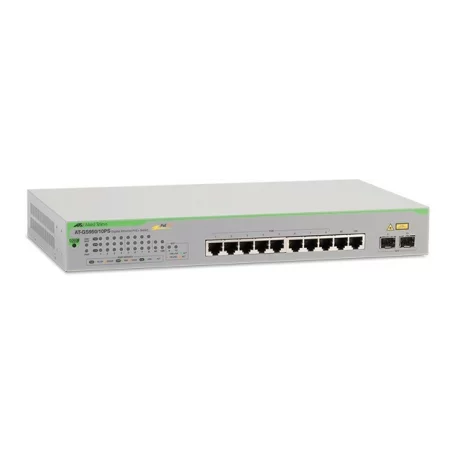 SWITCH ALLIED TELESIS, GS950/10PS, porturi Gigabit x 10, SFP x 2, managed, rackabil, carcasa metalica, &quot;AT-GS950/10PS-50&quot;