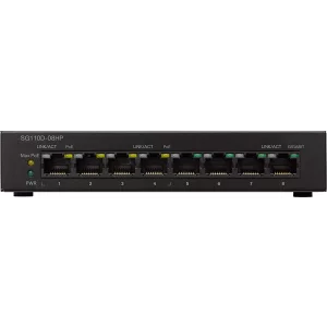 SWITCH PoE CISCO, &quot;SG110D-08HP&quot;port Gigabit x 8, unmanaged, nerackabil, carcasa metalica, &quot;SG110D-08HP-EU&quot;