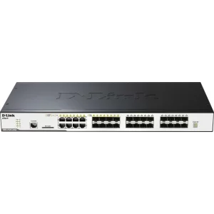 SWITCH D-LINK L2 cu management 16 porturi SFP + 8 porturi Combo SFP, carcasa metalica, rackabil, &quot;DGS-3120-24SC&quot;(include timbru verde 1.5 lei)