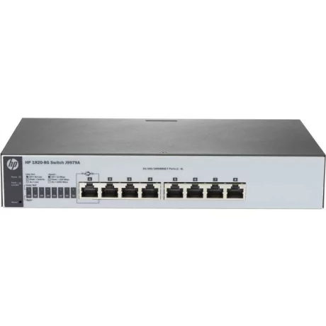 SWITCH HP, HPE OfficeConnect 1820, porturi Gigabit x 8, managed, rackabil, carcasa metalica, &quot;J9979A&quot;