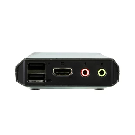 SWITCH KVM ATEN control 2 PC la 1 KVM, 4K resolution, button port selector, conector tip USB (T) x 2 | HDMI (T) x 2, 2 x 3.5mm Audio Jack Male &quot;CS22H-AT&quot;