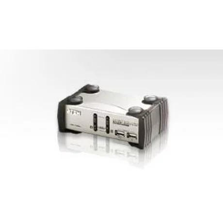 SWITCH KVM si HUB USB ATEN, control 2 PC la 1 KVM, conector 1: SPHD-15 (M) x 2, 3.5 mm Jack (M) x 4; conector 2: USB (M) x 4, VGA (M), 3.5 mm Jack (M) x 2, &quot;CS1732AC-AT&quot;