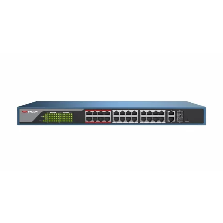 SWITCH PoE HIKVISION,  port 10/100 x 24 | Gigabit x 2, SFP SFP x 2, managed, rackabil, carcasa metalica, &quot;DS-3E1326P-E&quot;