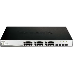 SWITCH PoE D-LINK Smart 24 porturi Gigabit (24 poE) + 4 porturi Combo SFP, IEEE 802.3af/at, carcasa metalica, rackabil,  &quot;DGS-1210-28MP&quot;(include timbru verde 1.5 lei)