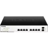 SWITCH PoE D-LINK Smart  8 porturi Gigabit (8 PoE) + 2 porturi SFP, IEEE 802.3af/at, carcasa metalica, rackabil &quot;DGS-1100-10MP&quot;(include timbru verde 1.5 lei)