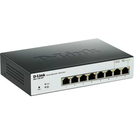 SWITCH PoE D-LINK Smart  8 porturi  Gigabit (8 PoE) + 2 porturi SFP, IEEE 802.3af/at, carcasa metalica, rackabil, &quot;DGS-1210-08P&quot;(include timbru verde 1.5 lei)