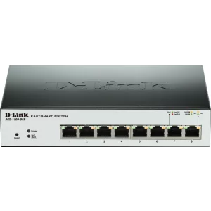 SWITCH PoE D-LINK Smart  8 porturi  Gigabit (8 PoE) + 2 porturi SFP, IEEE 802.3af/at, carcasa metalica, rackabil, &quot;DGS-1210-08P&quot;(include timbru verde 1.5 lei)
