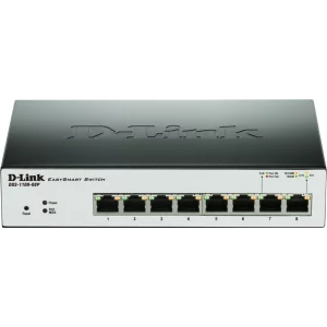 SWITCH PoE D-LINK Smart  8 porturi  Gigabit (8 PoE)  IEEE 802.3af, carcasa metalica, &quot;DGS-1100-08P&quot; (include timbru verde 1.5 lei)