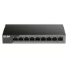 SWITCH PoE D-LINK Unmanaged 8 porturi 10/100Mbps (8 PoE) + 1 x Gigabit Uplink, carcasa metalica, &quot;DSS-100E-9P&quot;(include timbru verde 1.5 lei)