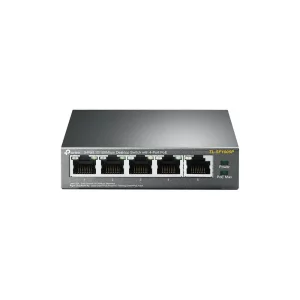 SWITCH PoE TP-LINK  5 porturi 10/100Mbps (4 PoE), IEEE 802.3af, carcasa metalica &quot;TL-SF1005P&quot; (include timbru verde 1.5 lei)