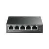 SWITCH PoE TP-LINK  5 porturi Gigabit (4 PoE+), IEEE 802.3af, carcasa metalica &quot;TL-SG1005LP&quot; (include timbru verde 1.5 lei)