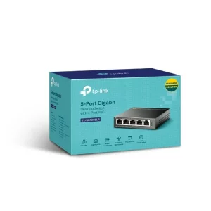 SWITCH PoE TP-LINK  5 porturi Gigabit (4 PoE+), IEEE 802.3af, carcasa metalica &quot;TL-SG1005LP&quot; (include timbru verde 1.5 lei)