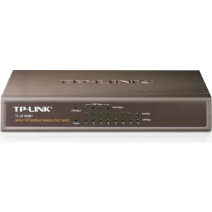 SWITCH PoE TP-LINK  8 porturi 10/100Mbps (4 PoE), IEEE 802.3af, carcasa metalica &quot;TL-SF1008P&quot; (include timbru verde 1.5 lei)