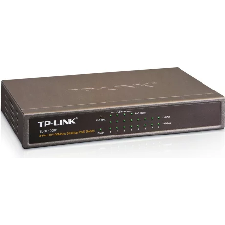 SWITCH PoE TP-LINK  8 porturi 10/100Mbps (4 PoE), IEEE 802.3af, carcasa metalica &quot;TL-SF1008P&quot; (include timbru verde 1.5 lei)