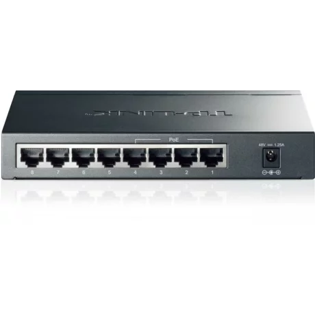 SWITCH PoE TP-LINK  8 porturi Gigabit (4 PoE), IEEE 802.3af, carcasa metalica &quot;TL-SG1008P&quot; (include timbru verde 1.5 lei)