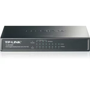 SWITCH PoE TP-LINK  8 porturi Gigabit (4 PoE), IEEE 802.3af, carcasa metalica &quot;TL-SG1008P&quot; (include timbru verde 1.5 lei)