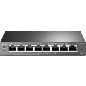 SWITCH PoE TP-LINK  8 porturi Gigabit (4 PoE), IEEE 802.3af, carcasa metalica &quot;TL-SG108PE&quot; (include timbru verde 1.5 lei)