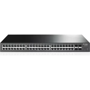 SWITCH PoE TP-LINK L2+ cu management 48 porturi Gigabit (48 PoE+) + 4 sloturi SFP, IEEE 802.3at/af, carcasa metalica, rackabil, &quot;T1600G-52PS(TL-SG2452P)&quot; (include timbru verde 1.5 lei)