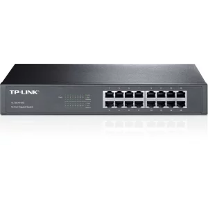 SWITCH TP-LINK 16 porturi Gigabit, carcasa metalica, rackabil &quot;TL-SG1016D&quot; (include timbru verde 1.5 lei)