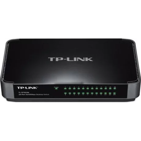 SWITCH TP-LINK 24 porturi 10/100Mbps, carcasa plastic &quot;TL-SF1024M&quot; (include timbru verde 1.5 lei)