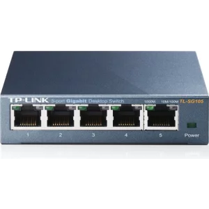 SWITCH TP-LINK  5 porturi Gigabit. carcasa metalica &quot;TL-SG105&quot; (include timbru verde 1.5 lei)