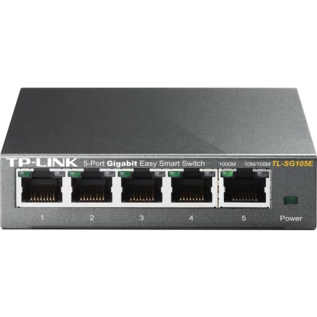 SWITCH TP-LINK  5 porturi Gigabit. carcasa metalica &quot;TL-SG105E&quot; (include timbru verde 1.5 lei)