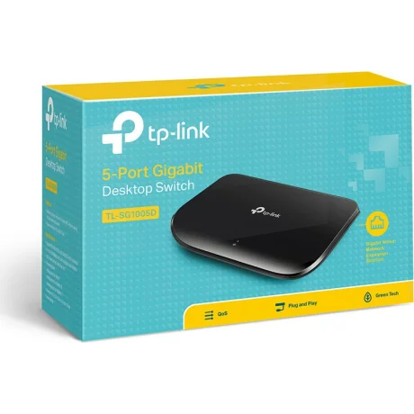 SWITCH TP-LINK  5 porturi Gigabit, carcasa plastic TL-SG1005D (include timbru verde 1.5 lei)