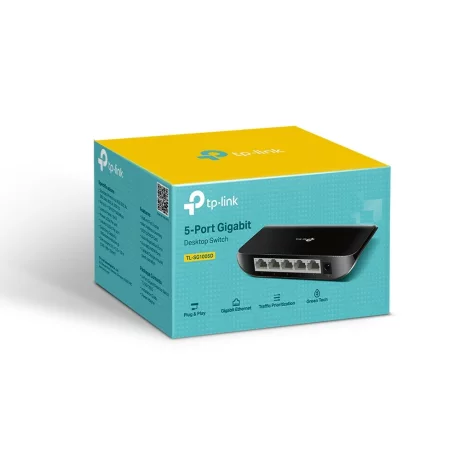 SWITCH TP-LINK  5 porturi Gigabit, carcasa plastic,  TL-SG1005D (include timbru verde 1.5 lei)