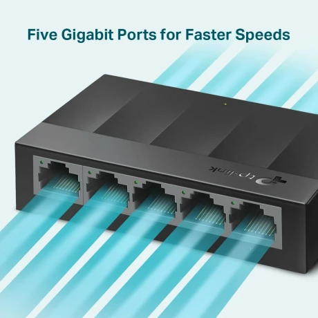SWITCH TP-LINK  5 porturi Gigabit LiteWave, fanless &quot;LS1005G&quot;(include timbru verde 1.5 lei)