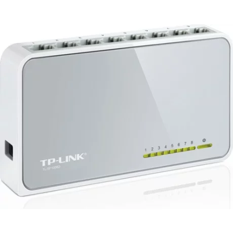 SWITCH TP-LINK  8 porturi 10/100Mbps, carcasa plastic TL-SF1008D (include timbru verde 1.5 lei)