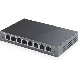 SWITCH TP-LINK  8 porturi Gigabit. carcasa metalica &quot;TL-SG108E&quot; (include timbru verde 1.5 lei)