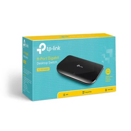 SWITCH TP-LINK  8 porturi Gigabit, carcasa plastic &quot;TL-SG1008D&quot; (include timbru verde 1.5 lei)