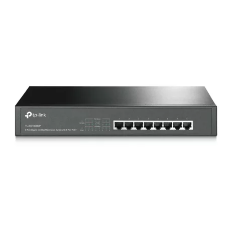 SWITCH TP-LINK POE  8 porturi Gigabit (8 PoE), IEEE 802.3af, carcasa metalica &quot;TL-SG1008MP&quot; (include timbru verde 1.5 lei)