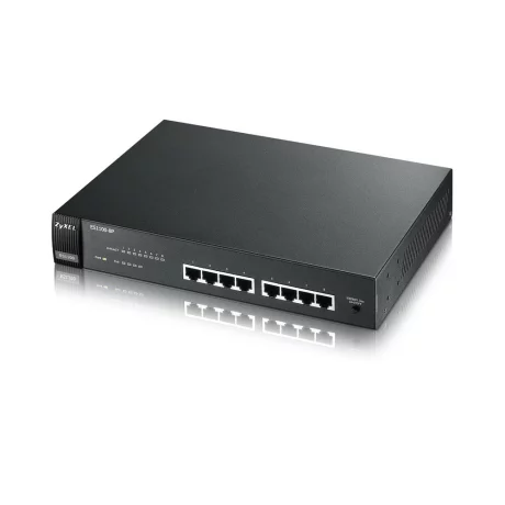 SWITCH PoE ZYXEL, &quot;ES1100-8&quot;port 10/100 x 8, unmanaged, rackabil, carcasa metalica, &quot;ES1100-8P-EU0102F&quot;