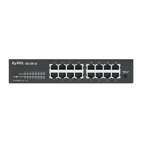 SWITCH ZYXEL, GS1100-16, porturi Gigabit x 16, managed, rackabil, carcasa metalica, &quot;GS1100-16-EU0101F&quot;