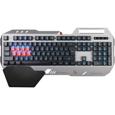 TASTATURA A4TECH - gaming, &quot;Bloody Light Strike&quot;, cu fir, 104 taste, format standard, mecanica, switch optic, USB, auriu, &quot;B2418&quot; (include TV 0.75 lei)