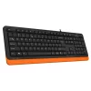 TASTATURA A4TECH, &quot;Fstyler USB&quot;, cu fir, 104 taste format standard, USB, negru &amp;amp;amp; portocaliu, &quot;FK10 Orange&quot; (include TV 0.75 lei)