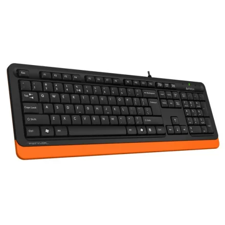 TASTATURA A4TECH, &quot;Fstyler USB&quot;, cu fir, 104 taste format standard, USB, negru &amp;amp;amp; portocaliu, &quot;FK10 Orange&quot; (include TV 0.75 lei)