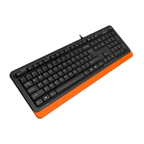 TASTATURA A4TECH, &quot;Fstyler USB&quot;, cu fir, 104 taste format standard, USB, negru &amp;amp;amp; portocaliu, &quot;FK10 Orange&quot; (include TV 0.75 lei)