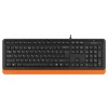 TASTATURA A4TECH, &quot;Fstyler USB&quot;, cu fir, 104 taste format standard, USB, negru &amp;amp;amp; portocaliu, &quot;FK10 Orange&quot; (include TV 0.75 lei)