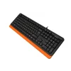 TASTATURA A4TECH, &quot;Fstyler USB&quot;, cu fir, 104 taste format standard, USB, negru &amp;amp;amp; portocaliu, &quot;FK10 Orange&quot; (include TV 0.75 lei)