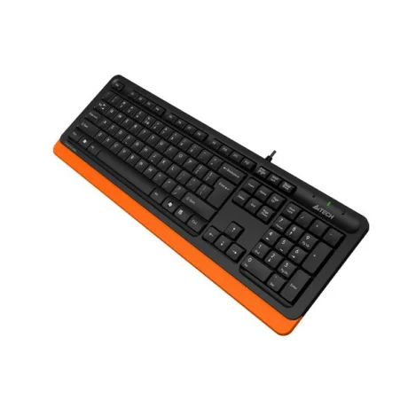 TASTATURA A4TECH, &quot;Fstyler USB&quot;, cu fir, 104 taste format standard, USB, negru &amp;amp;amp; portocaliu, &quot;FK10 Orange&quot; (include TV 0.75 lei)